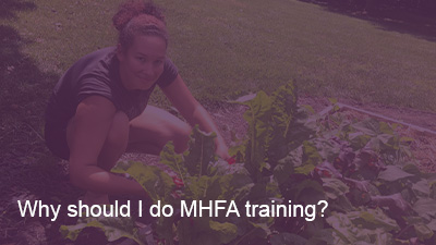 video thumbmail with the question: Why should I do MHFA training?