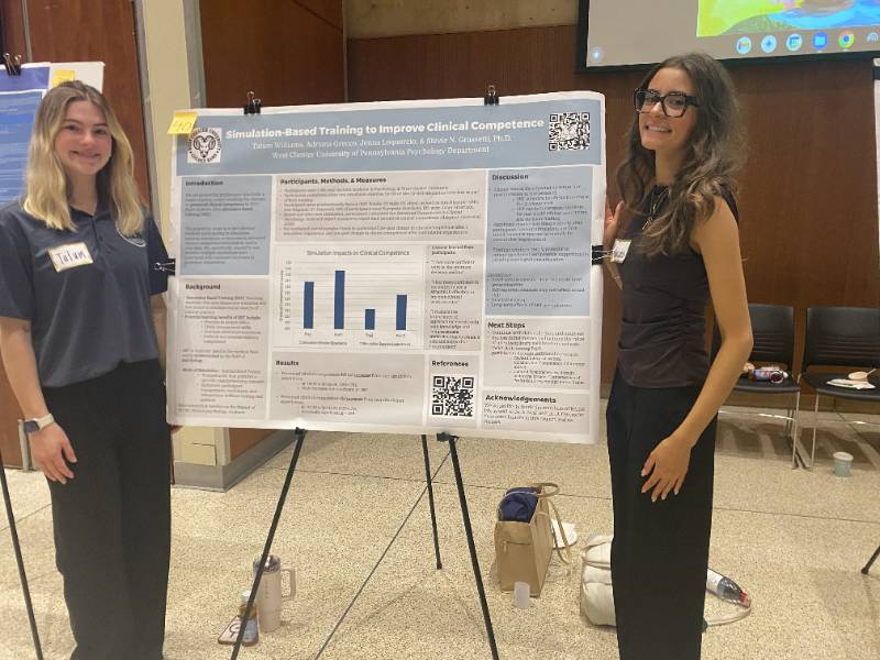 Students presenting their poster at RCAD