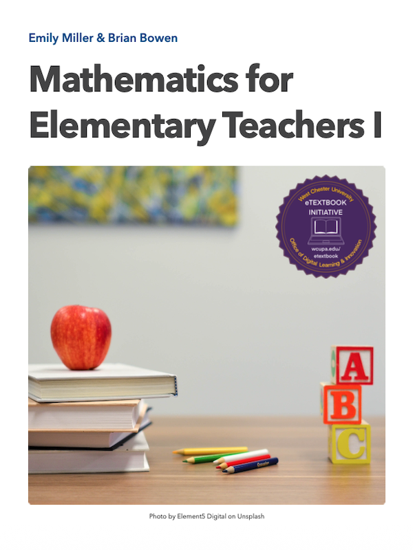 Cover of Mathematics of Elementary Teachers I