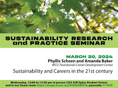 Sustainability & Careers presentation Video