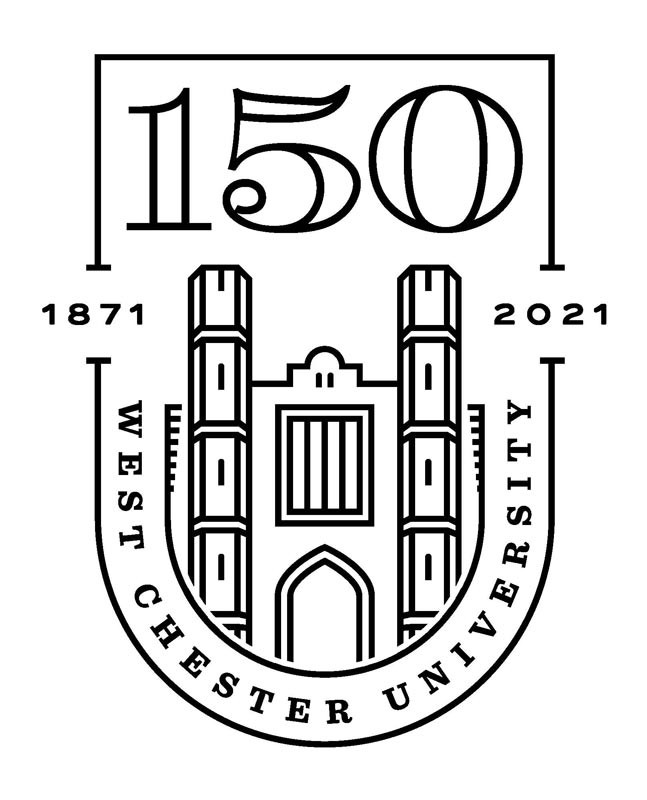 Logo West Chester University 150 years from 1871-2021